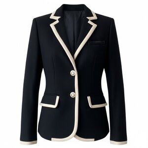 J.CREW Lexington lack 100% Wool Tipped Schoolboy Blazer